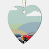 Vector van een voertuig met achteruitrijinrichting keramisch ornament (Links)