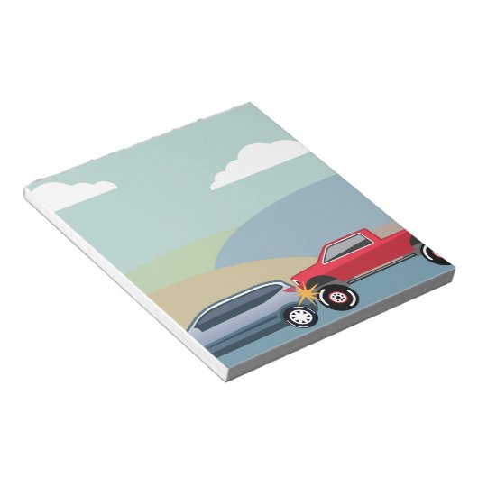 Vector van een voertuig met achteruitrijinrichting notitieblok (Schuin)