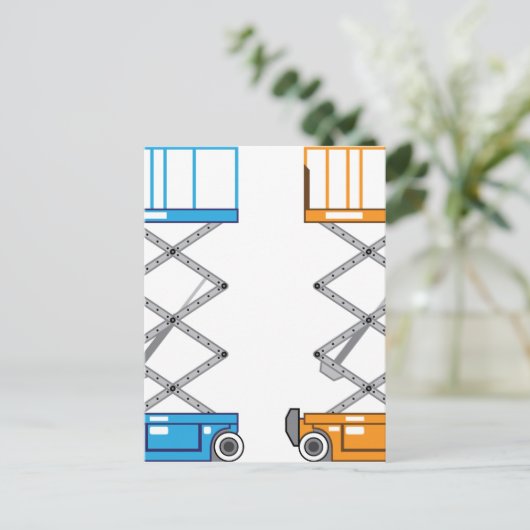 Vector van goederenlift briefkaart (Staand voorkant)