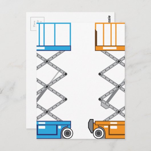 Vector van goederenlift briefkaart (Voorkant / Achterkant)