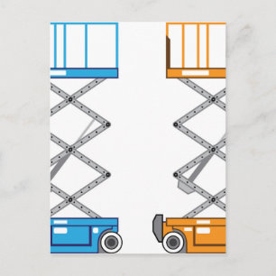 Vector van goederenlift briefkaart