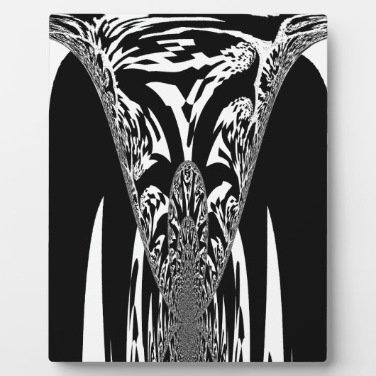 Vector Velocity Hypnotische Zwarte Witte Abstracte Fotoplaat (Voorkant)
