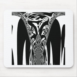 Vector Velocity Hypnotische Zwarte Witte Abstracte Muismat