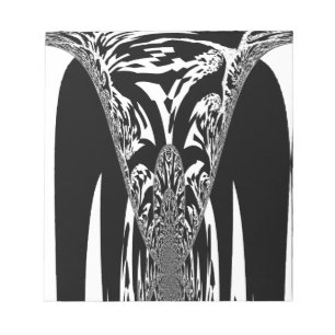 Vector Velocity Hypnotische Zwarte Witte Abstracte Notitieblok