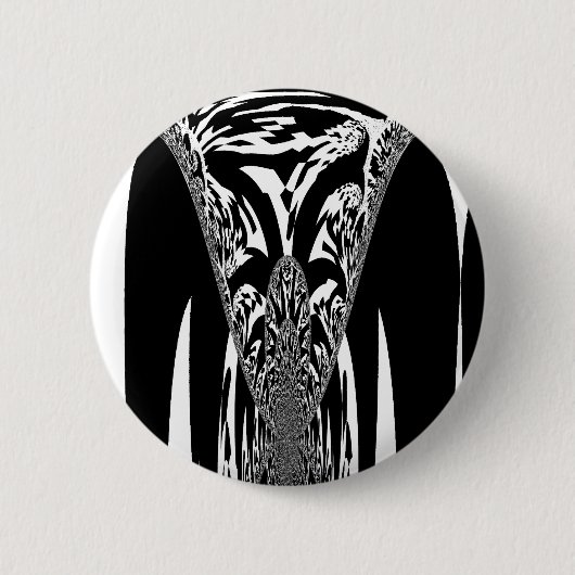 Vector Velocity Hypnotische Zwarte Witte Abstracte Ronde Button 5,7 Cm (Voorkant)