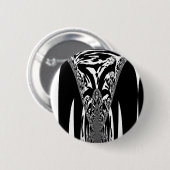 Vector Velocity Hypnotische Zwarte Witte Abstracte Ronde Button 5,7 Cm (Voorkant /achterkant)