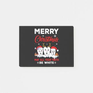 Vector vrolijke kerst kan al uw tanden wit zijn post-it® notes