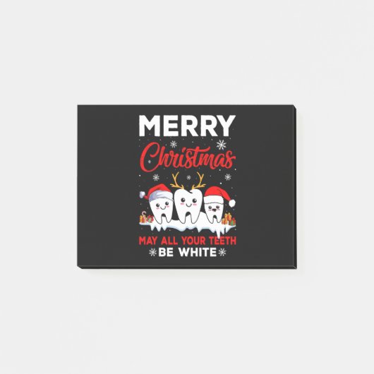 Vector vrolijke kerst kan al uw tanden wit zijn post-it® notes (Voorkant)
