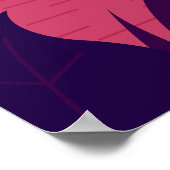 Vector waterval achtergrond bij Sunset Poster (Hoek)