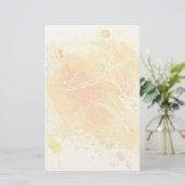 Vector Waterverf Achtergrond & Tropische Bloemen Briefpapier (Staand voorkant)