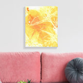 Vector Waterverf Achtergrond & Tropische Bloemen Canvas Afdruk (Insitu (Woonkamer))