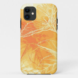 Vector Waterverf Achtergrond & Tropische Bloemen Case-Mate iPhone Case