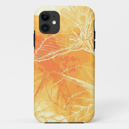 Vector Waterverf Achtergrond & Tropische Bloemen Case-Mate iPhone Case (Achterkant)