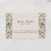 Vector waterverf maakt bloemen illustratie visitekaartje (Achterkant)