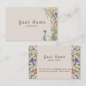 Vector waterverf maakt bloemen illustratie visitekaartje (Voorkant / Achterkant)