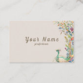 Vector waterverf maakt bloemen illustratie visitekaartje (Voorkant)