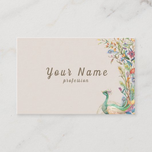 Vector waterverf maakt bloemen illustratie visitekaartje (Voorkant)