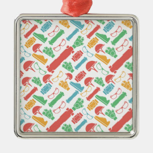 Vectorachtergrond voor accessoires voor drijvende metalen ornament