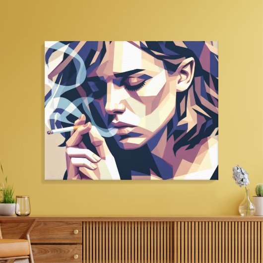 Vectorale depressie canvas afdruk (Insitu (Woonkamer))