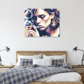 Vectorale depressie canvas afdruk (Insitu (Slaapkamer))