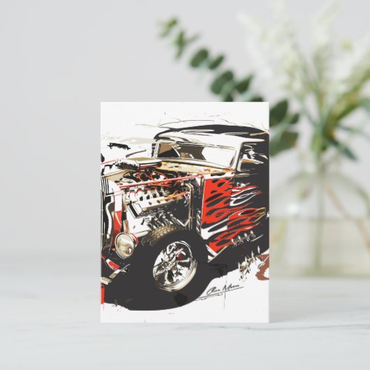 vectorauto 3.jpg briefkaart (Staand voorkant)