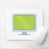 vectordesign voor platte pc-monitor muismat (Met muis)