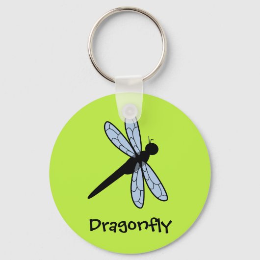 Vectordragonfly (groene achtergrond) sleutelhanger (Voorkant)
