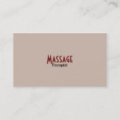 Vectored Lady Massage Therapy-Visitekaartje Visitekaartje (Achterkant)