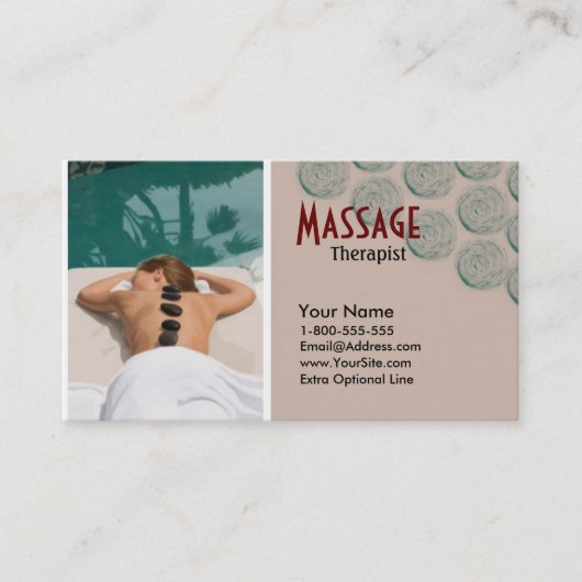 Vectored Lady Massage Therapy-Visitekaartje Visitekaartje (Voorkant)