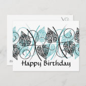 Vectoren - Happy Birthday - Gepersonaliseerd Briefkaart (Voorkant / Achterkant)