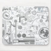 Vectorexperiment van de technologienchip harde sch muismat (Voorkant)