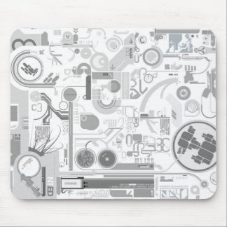 Vectorexperiment van de technologienchip harde sch muismat