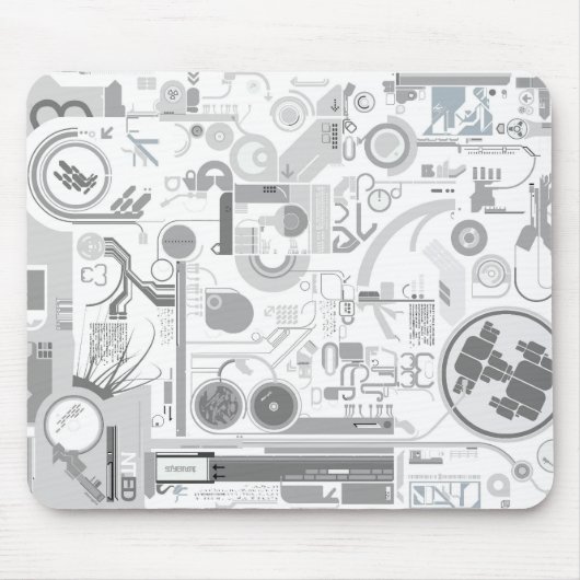 Vectorexperiment van de technologienchip harde sch muismat (Voorkant)