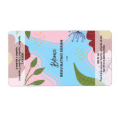 Vectorflaconetiket met drager uit het serum etiket (Voorkant)