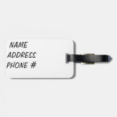 Vectorgitaarrood/wit bagagelabel (Achterkant horizontaal)