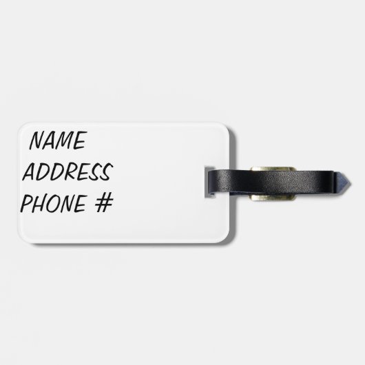 Vectorgitaarrood/wit bagagelabel (Achterkant horizontaal)