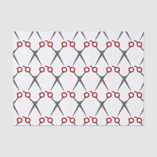 Vectorhaarsnijschaar (rood) tissuepapier (Voorkant)