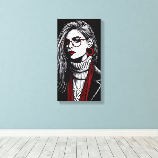 vectorieel canvas afdruk (Insitu (Houten vloer))