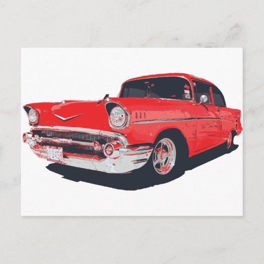 Vectorillustratie Chevy Bel Air Briefkaart (Voorkant)