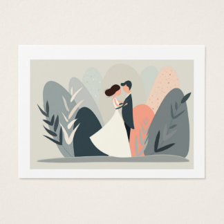 vectorillustratie over romantisch en huwelijks the visitekaartje