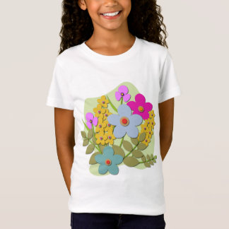 Vectorillustratie van bloemboeket t-shirt
