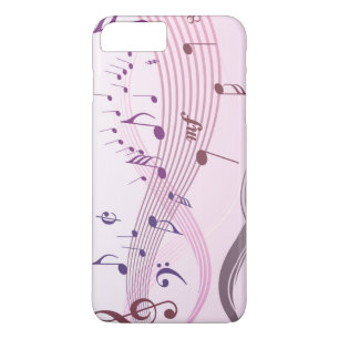 Vectorillustratie van bochtige muzieknoten Case-Mate iPhone case