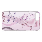 Vectorillustratie van bochtige muzieknoten Case-Mate iPhone case (Achterkant (Horizontaal))