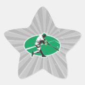 vectorillustratie van honkbalhitter ster sticker (Voorkant)
