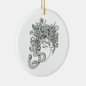 vectorillustratie van medusa snake keramisch ornament (Rechts)