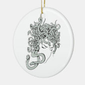 vectorillustratie van medusa snake keramisch ornament (Links)