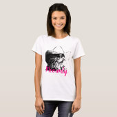 Vectorkat met cowboy Pet Meowdy T-shirt (Voorkant volledig)