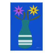 Vectorkunstwerk van Vaas met Twee Bloemen Perfect Poster (Voorkant)