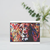 vectorleeuw briefkaart (Staand voorkant)