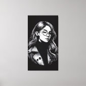 vectormeisje canvas afdruk (Voorkant)